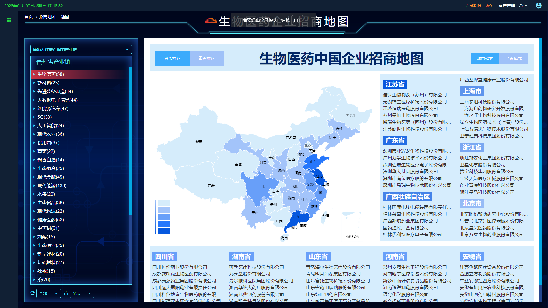 福州产业招商大脑项目